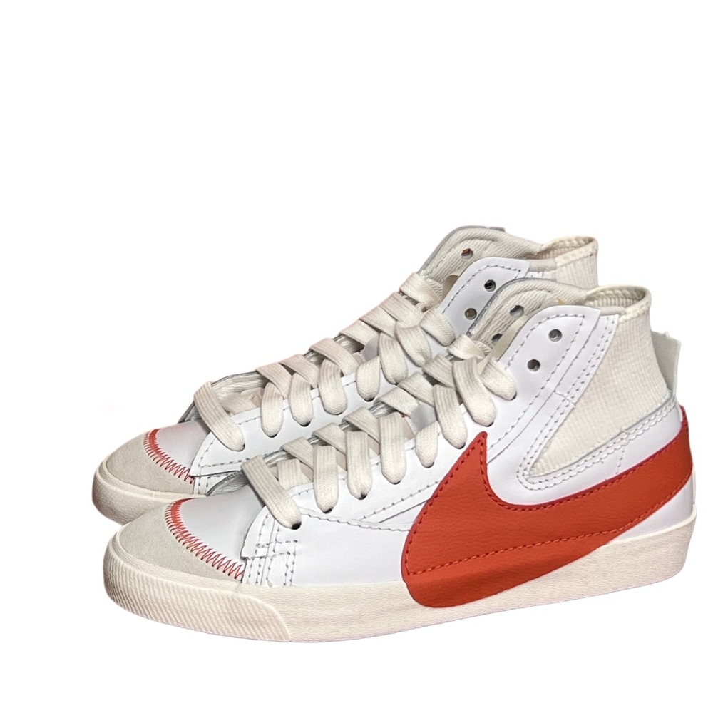 NWT Nike Men's Blazer Mid '77 Jumbo Sneakers White/Orange Size 10